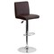 Emma and Oliver Panel Back Adjustable Height Barstool with Chrome Base
